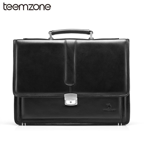 

wholesale- business bag men's genuine leather vintage formal business lawyer briefcase messenger shoulder attache portfoliotote t8880