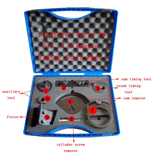 

8 PCS распредвала Alignment Tool для Freelander 2 Volvo T6 3.0L 3.2L двигателя Timing Tool