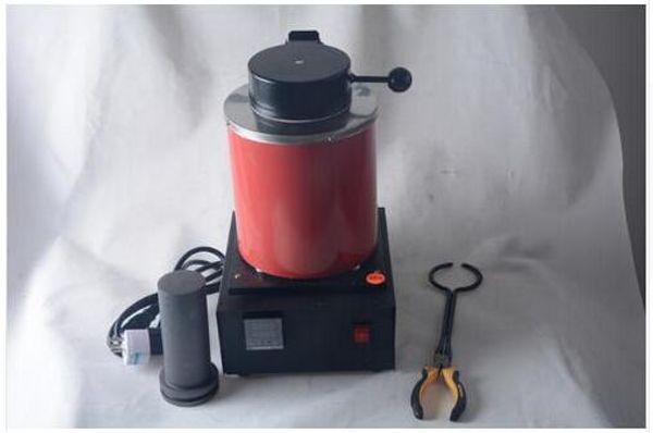 

automatic electric melting furnace silver & gold pour bar +2kg crucible+ tong - digital controler 110v &220v