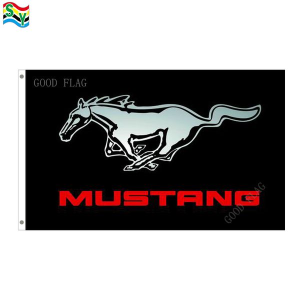 

goodflag mustang car flags artwork flags banner 3x5 ft 90*150cm polyster outdoor flag
