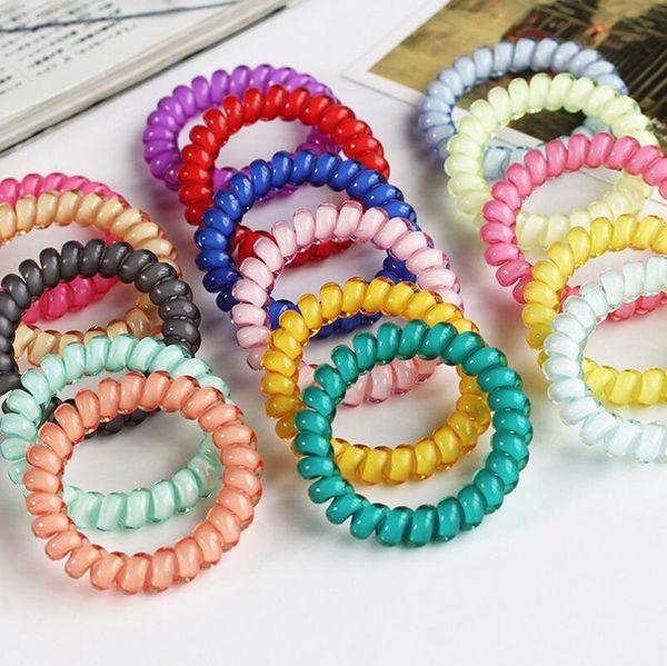 Brand New Candy Color Hair Circle Jelly Large Phone Line Tie Hair Rope