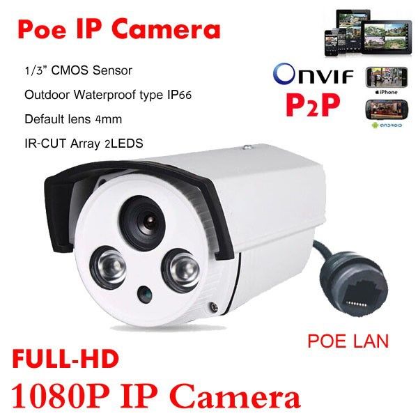

plug and play 1080p poe camera ir day night waterproof onvif 2.0 motion detect ip camera 2.0mp outdoor bullet cctv poe camera