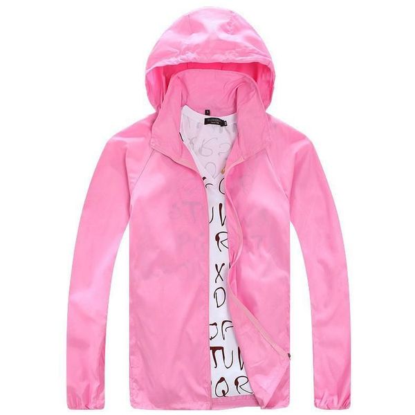 

wholesale- 2017 spring summer men women hooded jacket fashion lovers thin windbreaker zipper coats, Black;brown