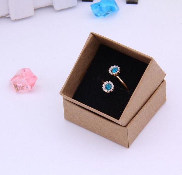 

Whole ale mall brown kraft box jewelry boxe and packaging carton for ring earing 24pc lot hipping