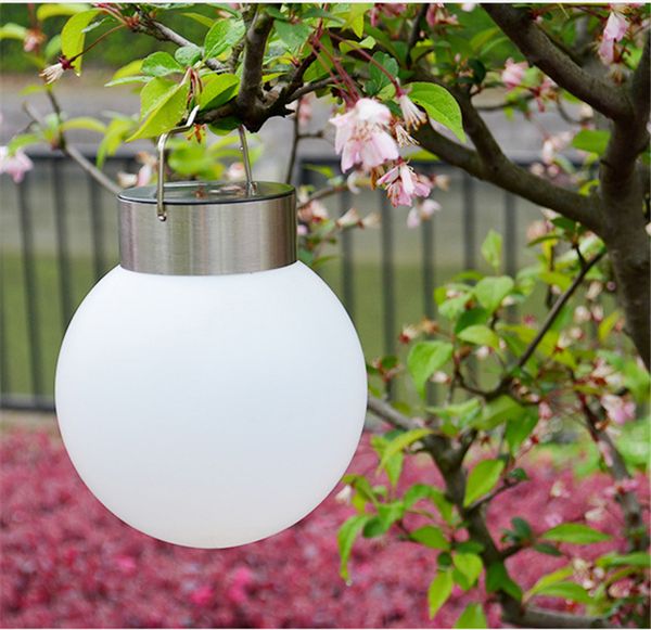 Grosshandel Led Solarleuchten Kugelform Weiss Outdoor Solar
