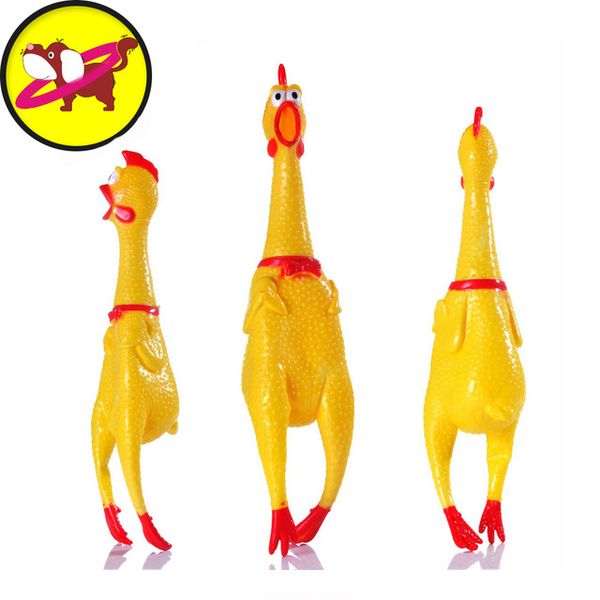 

funny dog toys rooster crows attract puppy dog and cat pet squeak toys screaming rubber chicken size s-l