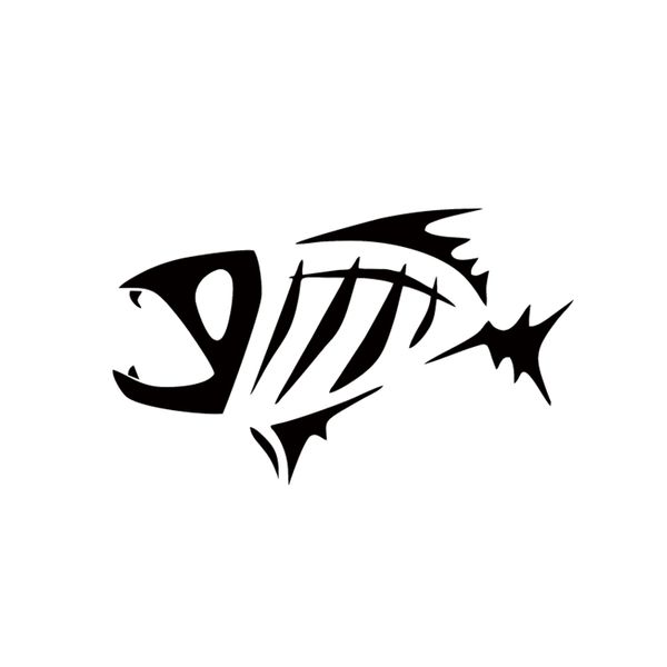 

car stying personality skeloton fish tribal decal sticker fishing man guy boat car jdm