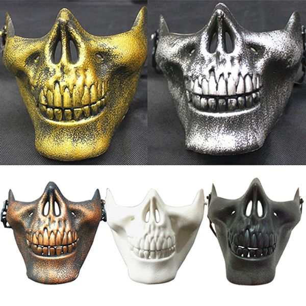 

skull half face mask cs military skeleton warrior 3 generations masquerade mask halloween party half mask