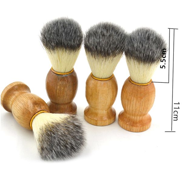 Barber Hair Shaving Razor Brushes Natural Wood Handle Beard Brush