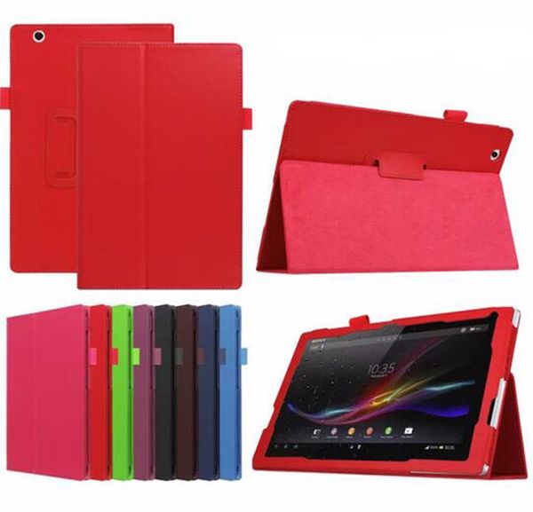 Fold Stand Litchi PU Leather Smart Cover With