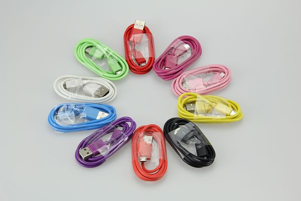 

1m 3 ft candy color tpe micro v8 charging cable usb data sync charger charging cord line cables for samsung s7 s6 oppo huawei mate9 nokia