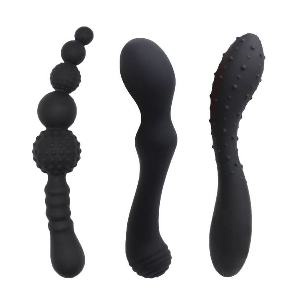 Toysdance 100% Silicone Unisex Flexível Anal Dildo Adulto Brinquedos Do Sexo Anal Butt Plug G-spot Massageador Produtos Do Sexo Para mulheres 17420