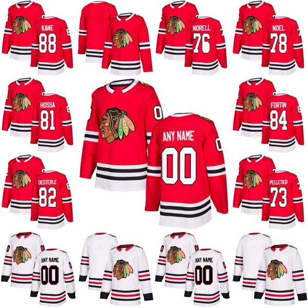

2017-2018 Season 81 Marian Hossa 88 Patrick Kane 84 Alexandre Fortin 78 Nathan Noel Chicago Blackhawks Custom Hockey Jerseys