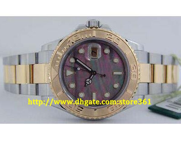 

store361 new arrive watches men's gold ss tahitian mop 16623, Slivery;brown