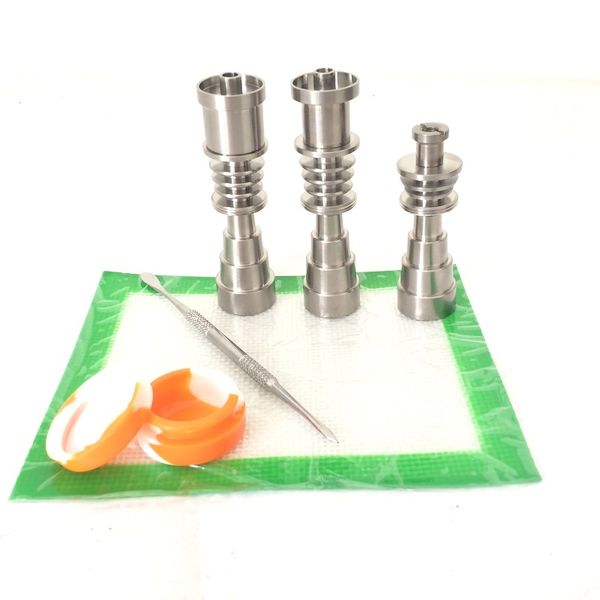 

Заводская цена Бонг набор инструментов Gr2 Domeless Ti Titanium ногти 6 в 1 мужских женском 10 14 18мм соединения для электрических Dab комплектов ногтей