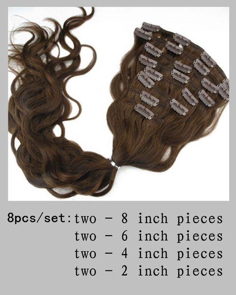 Estensione dei capelli biondi #2 #4 #6 #8 #613 Candeggina bionda brasiliana con clip per onda del corpo nelle estensioni dei capelli umani 100g 8 pezzi di capelli vergini brasiliani