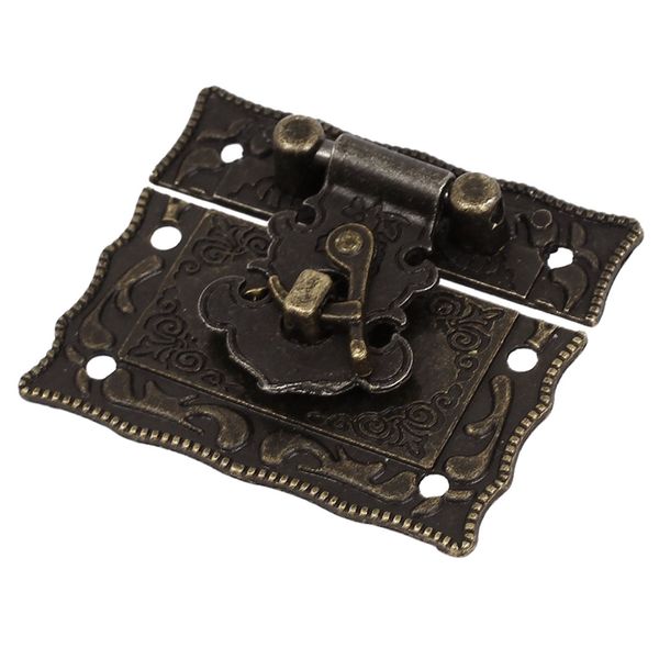 

wholesale- wood case chest box rectangle clasp closure hasp latches bronze tone