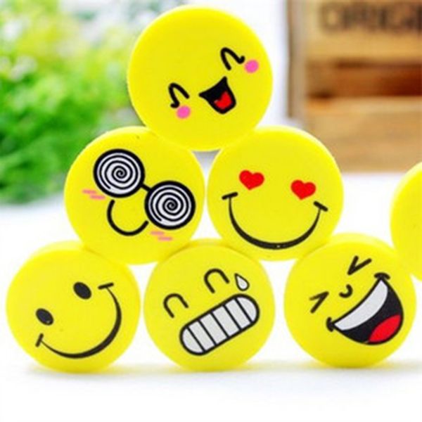 

wholesale-creative stationery student prize smile eraser lovely expression rubber child small gift wholesale