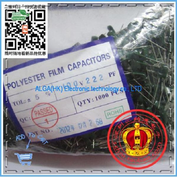 

wholesale- .polyester capacitors 2a222j 100v2200pf 2.2nf polyester capacito