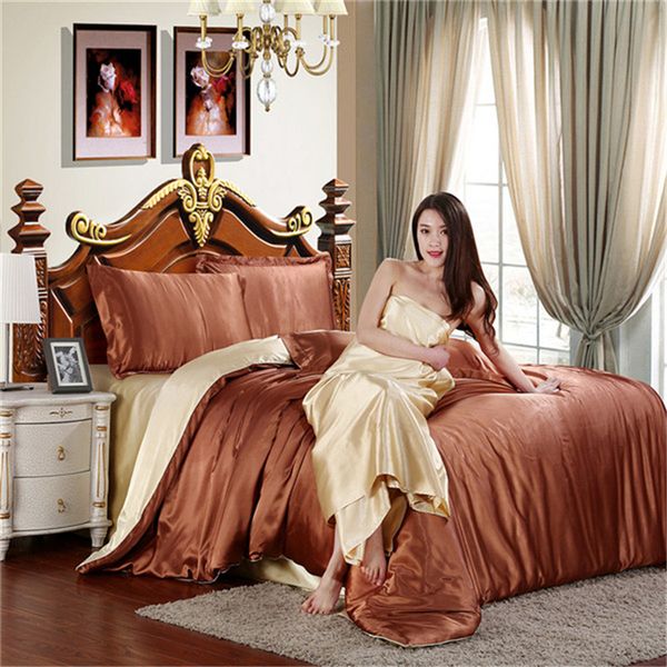 

wholesale- 100% pure satin silk bedding set,home textile twin  king size bed set,bedclothes,duvet cover flat sheet pillowcases