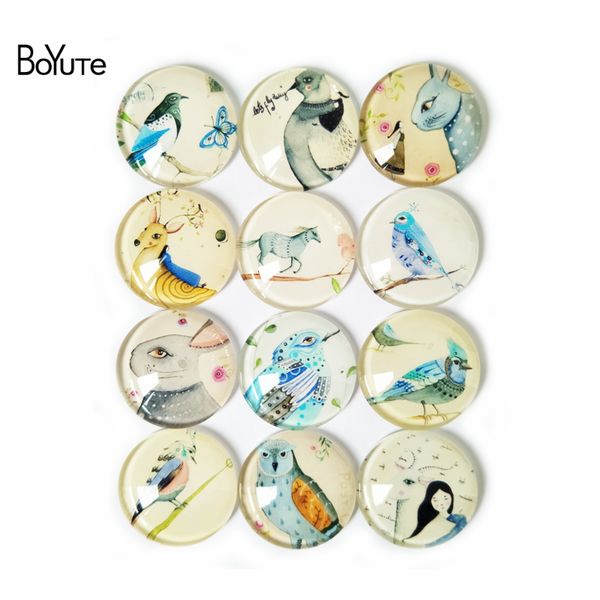 

BoYuTe Кабошоны Оптовики 10 Размеров Mix Animal Pattern Прозрачный Стеклянный Купол Кабошон D