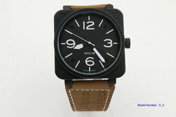 

new automatic mechanical watch man br watches bell br01-92 watch stainless steel ross watches 05, Slivery;brown