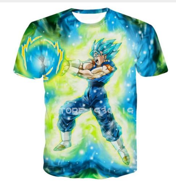 

новые модные мужские / женские dragon ball z гоку футболка летний стиль смешные 3d печати повседневная футболка топы плюс размер aa209, White;black