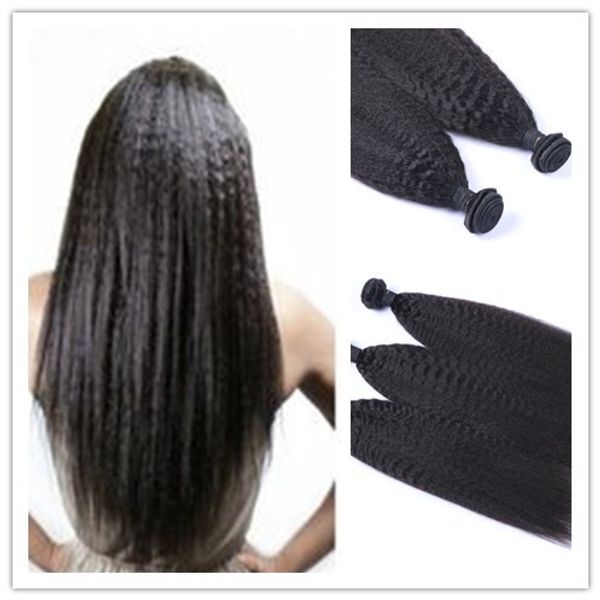 6A Cabelo Preço de Atacado de Qualidade Superior Virgem Brasileiro Preto Kinky Em Linha Reta 100% Cabelo Humano 100G Por Peça Remy Extensão Do Cabelo 100G Por Peça