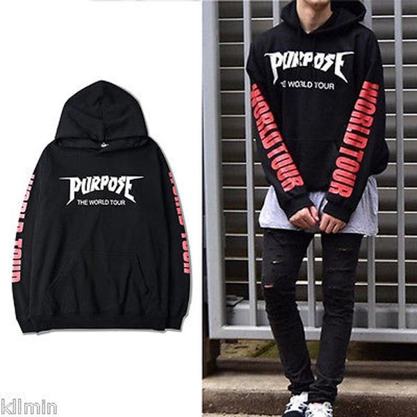 

Wholesale-Purpose Tour Hoodies Men Justin Bieber Purpose Tour Hoodie Kanye Streetwear Sweatshirts Men Swag Tyga Hoodie