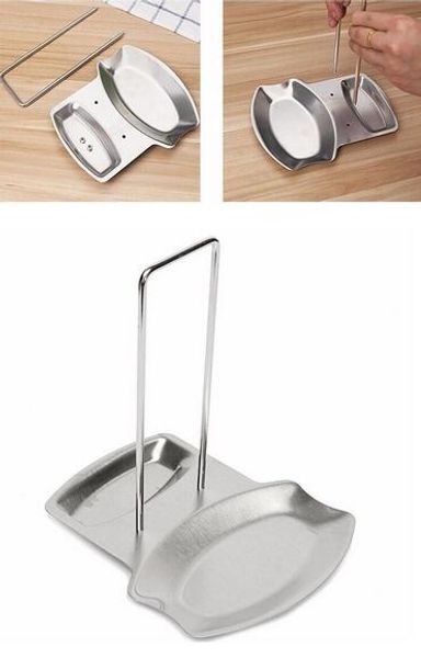 

bar kitchen accessories stainless steel pot lid shelf kitchen organizer pan cover lid rack stand sponge spoon holder dish rack