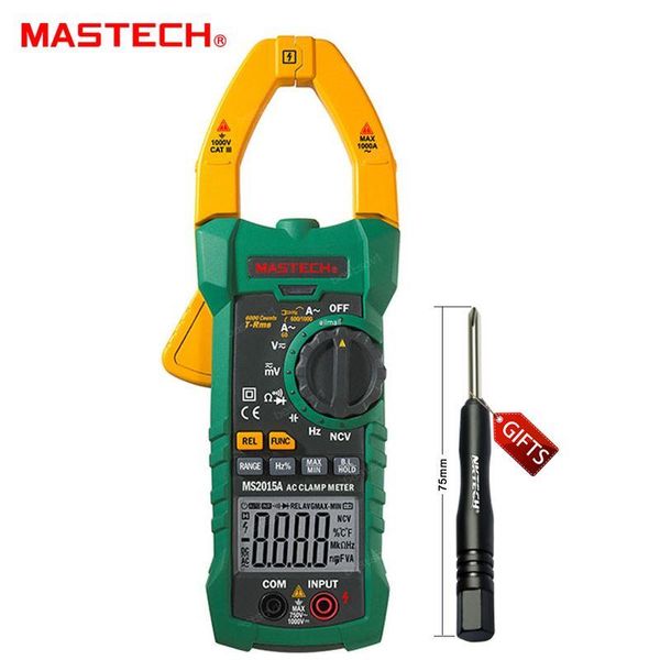 Freeshipping AutoRange Digital AC 1000A Atual Clamp Meter True RMS Multímetro Freqüência Capacitância Tester NCV