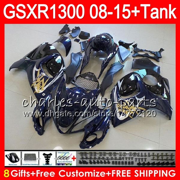 

8Gifts 23Colors For SUZUKI Hayabusa GSXR1300 08 09 10 11 12 13 14 15 gloss blue 19NO84 GSXR 1300 GSX R1300 2008 2010 2012 2015 Fairing Kit