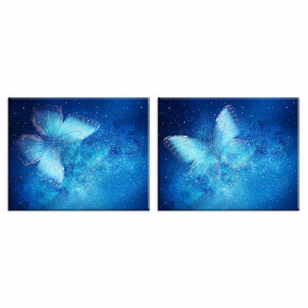 2019 Digital Painting Butterfly Picture Canvas Prints Romantic Room Decor Hd Picture Canvas Printing Bedroom Wall Decor Unframed40cmx50cmx2 From