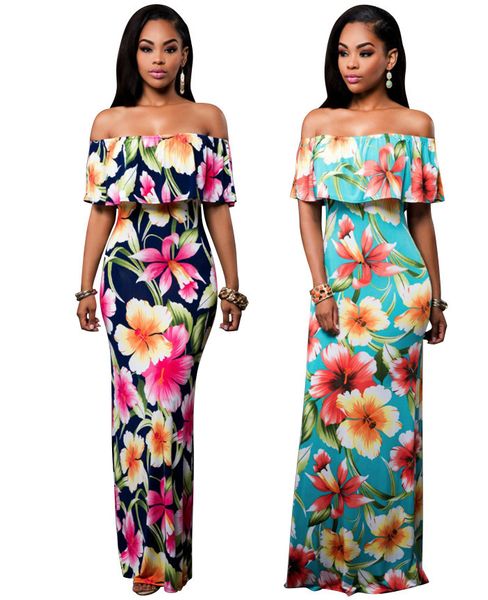 

2 color printing women dress 2017 casual dress off-shoulder sleeveless ruffle blend cotton vintage dresses party night club dress, Black;gray