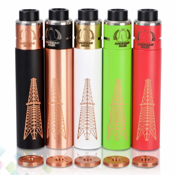 

Huge Vapor Rig 2 Kit Rig 2.0 Mod Roughneck RDA 5 Colors 18650 Battery with Magnet Switch Copper Pin DHL Free