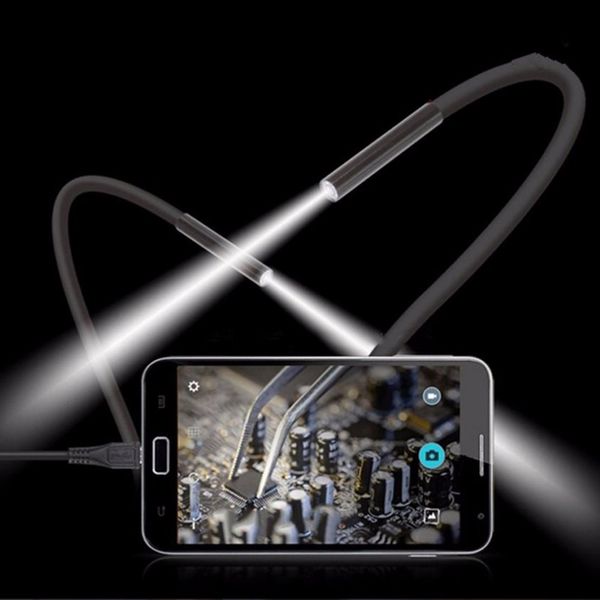 

wholesale- 2m 6 led usb waterproof endoscope borescope tube snake inspection video camera 7mm lens mirco usb endoscope lens mirror