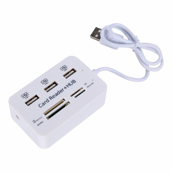 Freeshipping Micro USB Hub Combo 2.0 3 Ports Kartenleser High Speed Multi USB Splitter Hub USB Combo All In One für PC Computer Zubehör