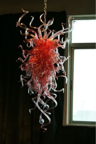 

100% hand blown borosilicate glass chandelier light wedding decor centepieces flower designed art glass chandelier lamps