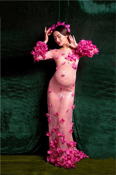 

Красивые материнства платье кружева цветок Фея материнства платье фотография ре