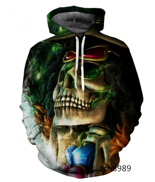 

fashion womens/mens skeleton personalized harajuku style funny 3d print casual hoodies plus size kk30, Black