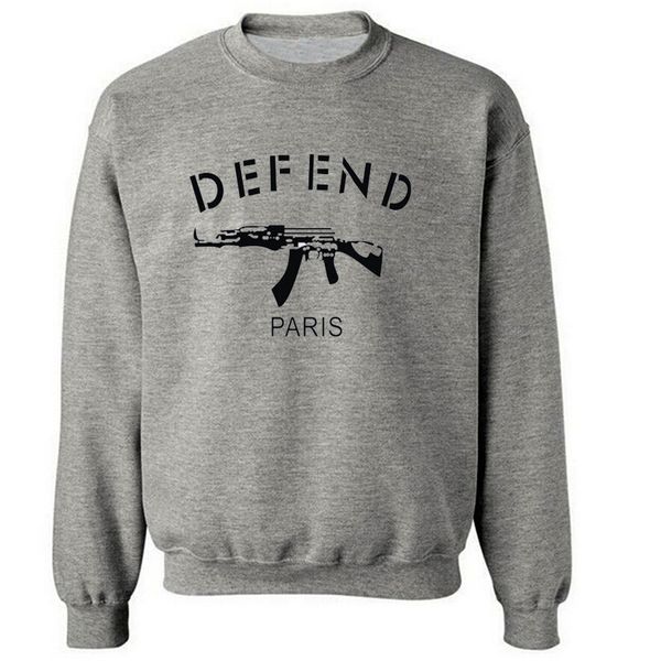 

новые 2017 зимние буквы напечатаны фирменный флис DEFEND PARIS мужская спортивная одежда толстовки и кофты хип-поп топ