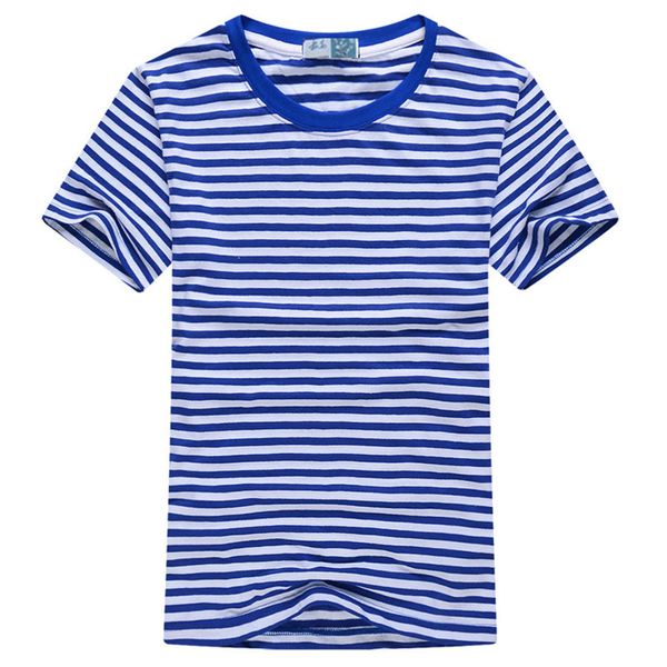 

wholesale- 2017 new summer fashion men's short sleeve stripe t shirt casual male o-neck sailor navy t-shirt ing, White;black