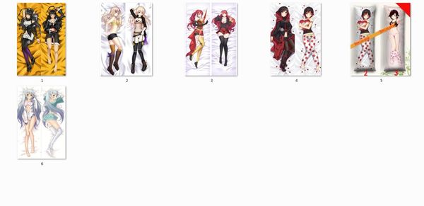 Anime RWBY sexy Ruby Rose copertura della cassa del cuscino del corpo morbida decorativa per la casa che abbraccia la federa del corpo Dakimakura2759