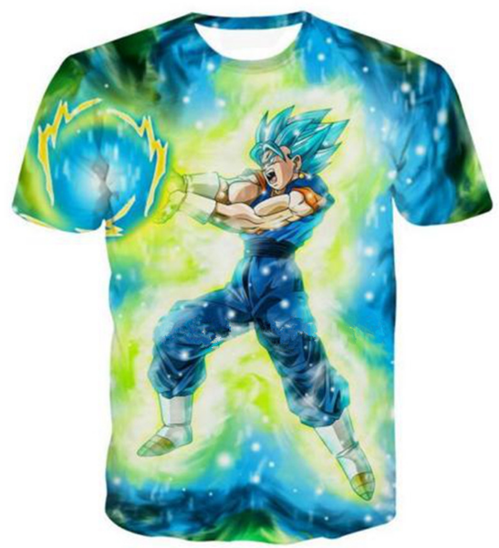 

новые моды лета мужчины / женщины dragon ball z аниме harajuku стиль смешные 3d печати повседневная футболка s-5xl h102, White;black