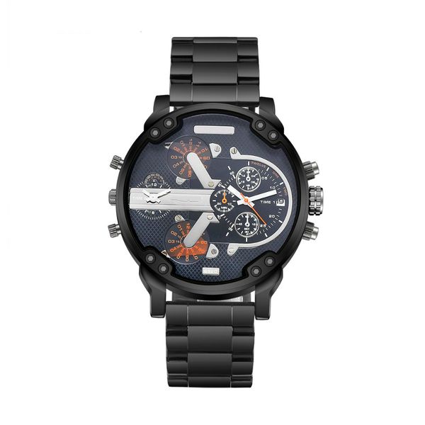 

Мужские кварцевые часы металлический ремешок Oversize 2 часовой пояс для DZ Watch Россия