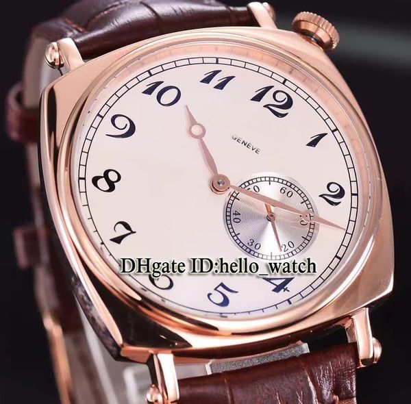 

new historiques american 1921 rose gold case 82035/000r-9359 white dial mens watch automatic leather strap gents watches, Slivery;brown