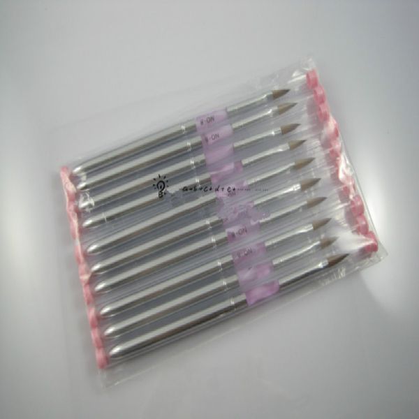 Kolinsky Haar Acryl Nagelbürste mit Einzelverpackung Nagel A30pcs/lot #6 #8 #10 Kostenloser Versand