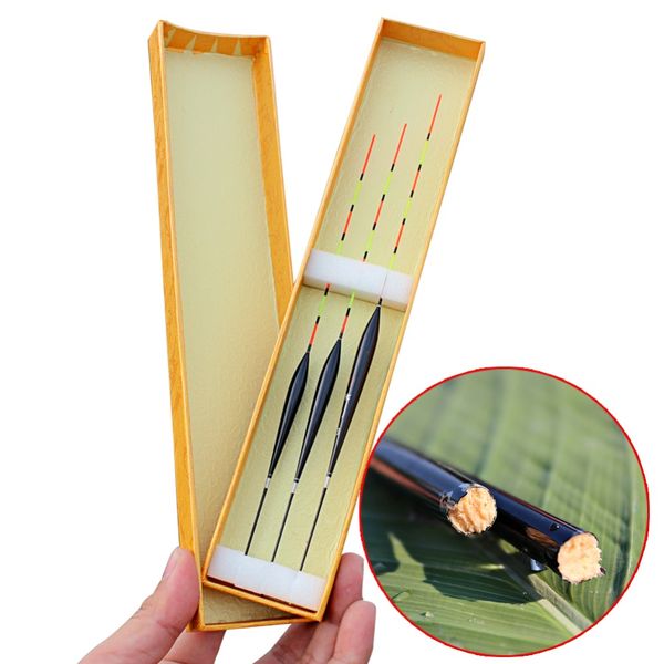 

wholesale- sougayilang high quanlity wooden material 3pcs/lot fishing float wood pole float exquisite bobber buoy fishing float tackle