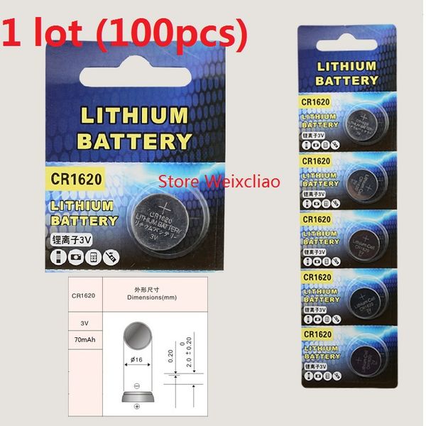 Batterie Tabelle 100 Stucke 1 Los Cr1620 3 V Lithium Li Ion