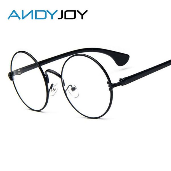 

wholesale- andyjoy fashion brand design vintage women men eye glasses frame elegant optical glasses round frame eyeglasses oculos de grau, Silver